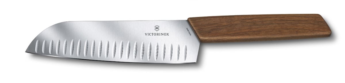 Victorinox Swiss Modern Santokumesser 17 cm Braun