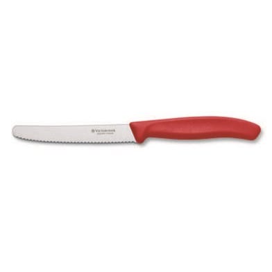 Victorinox Tomatenmesser mit Wellenschliff 11 cm - Rot - Victorinox