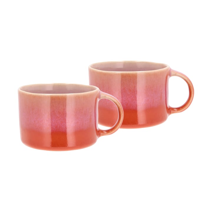 Styles Tasse mit Henkel 16 cl 2er-Pack - Lila-orange - Villa Collection