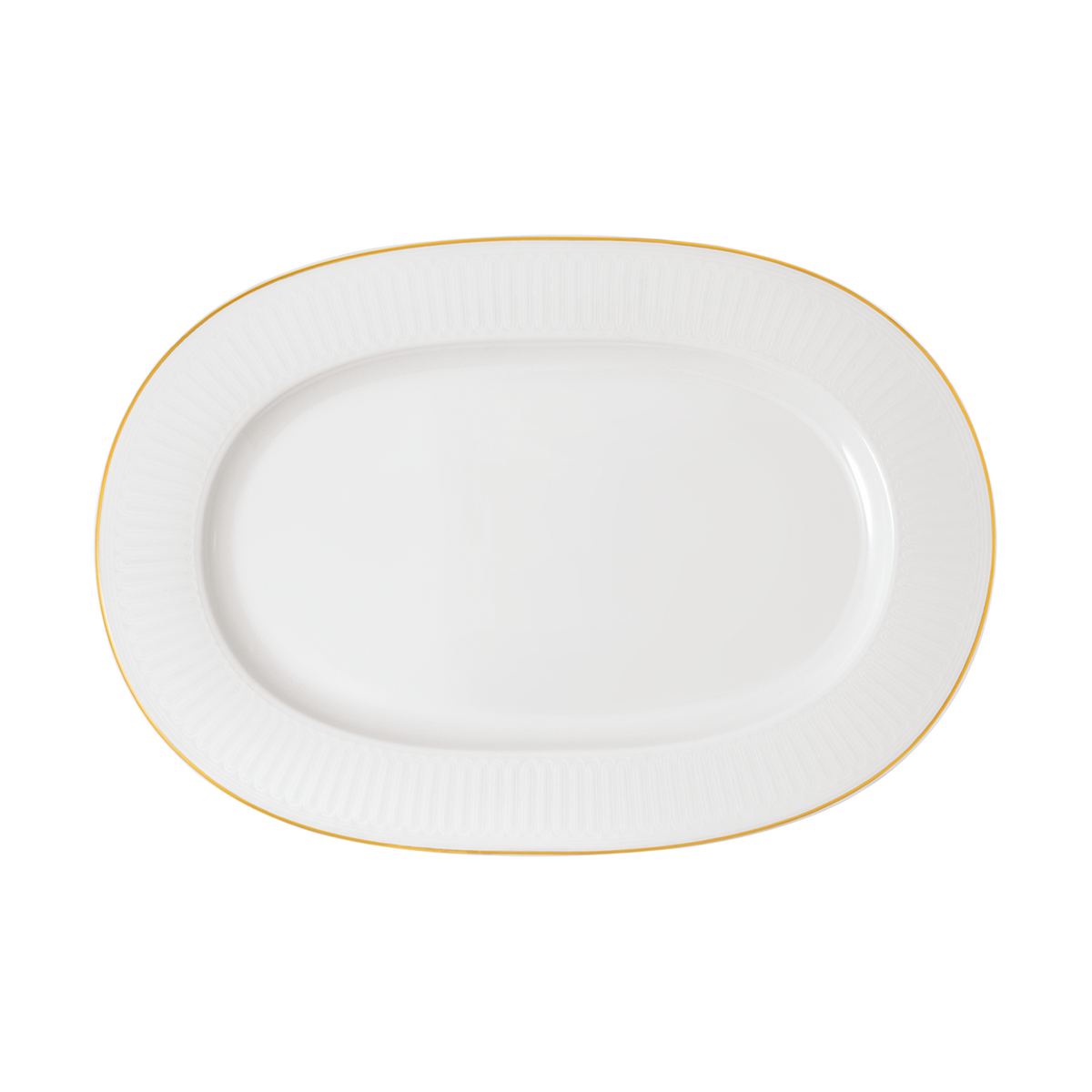 Villeroy & Boch Château Septfontaines Servierteller 28,5 x 41,5cm Weiß-gold