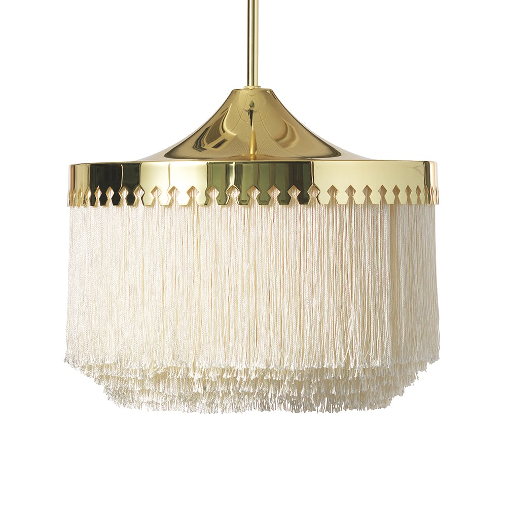 Warm Nordic Fringe Pendelleuchte Cream white, groß