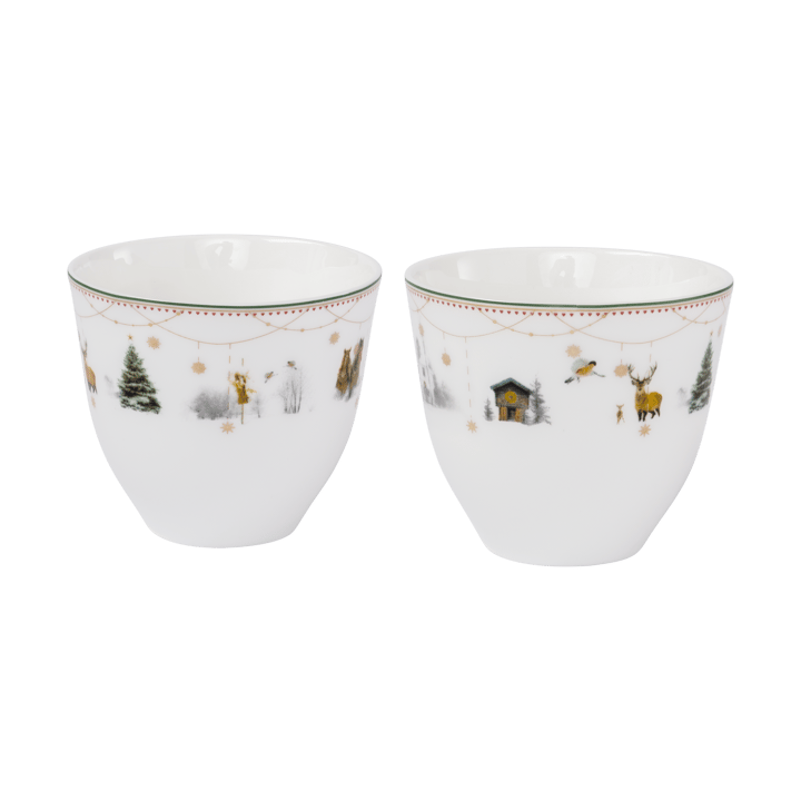 Julemorgen Story Tasse 2er-Pack 20 cl, Weiß Wik & Walsøe