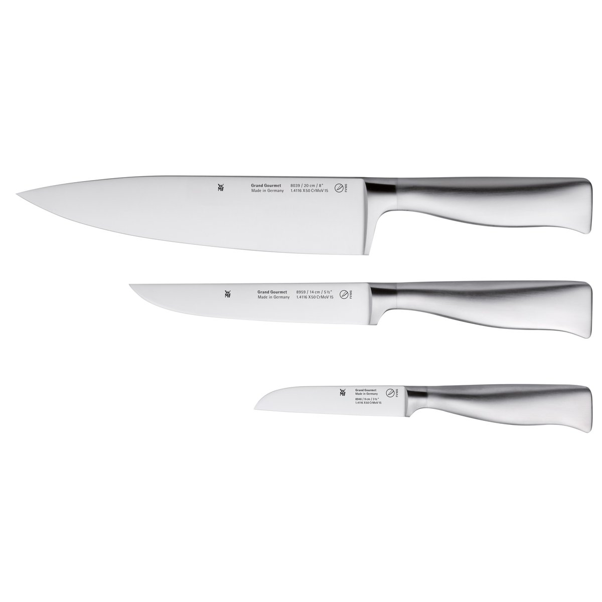 WMF Grand Gourmet Messerset 3 Teile Edelstahl