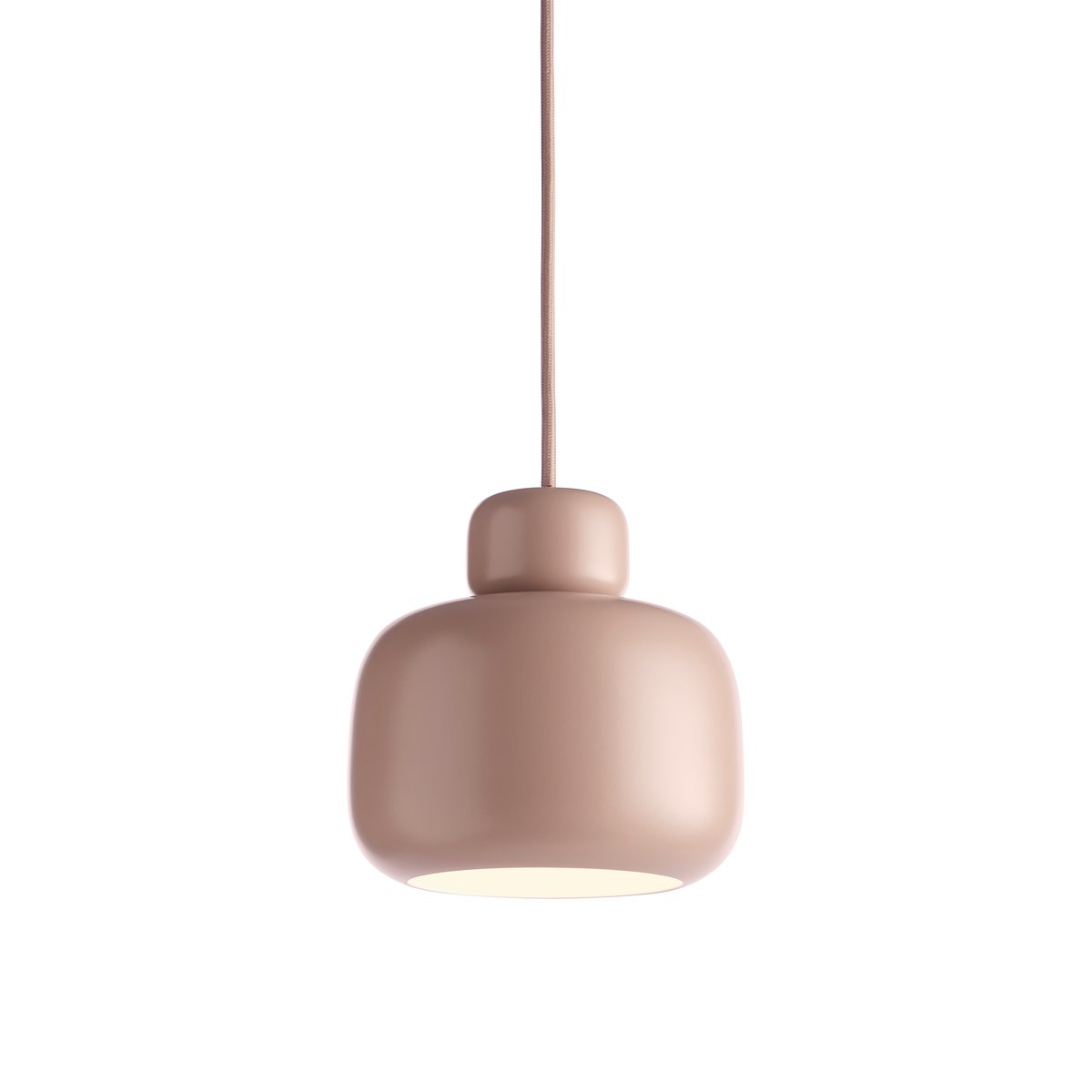 Woud Stone Pendelleuchte small Dusty rose