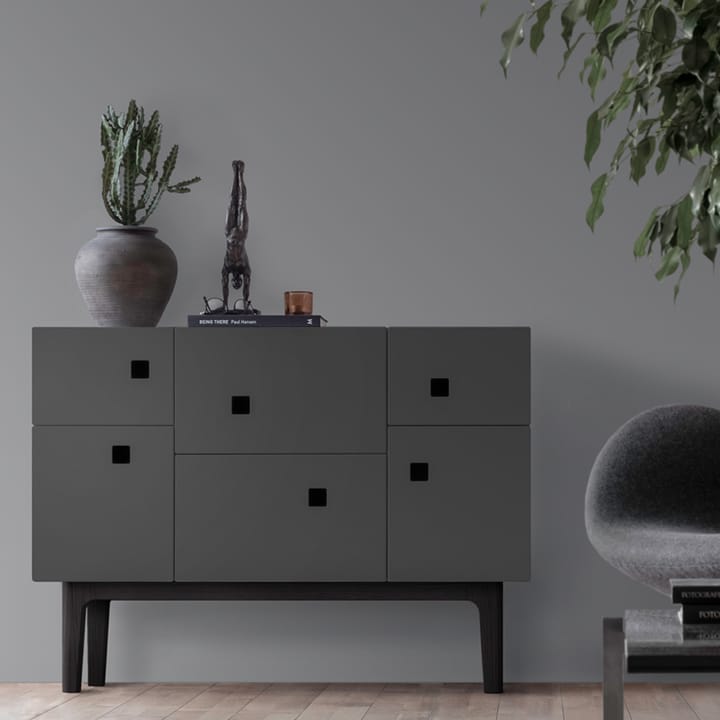 Peep C2 Schrank, Slate grey, schwarz lackiert Zweed